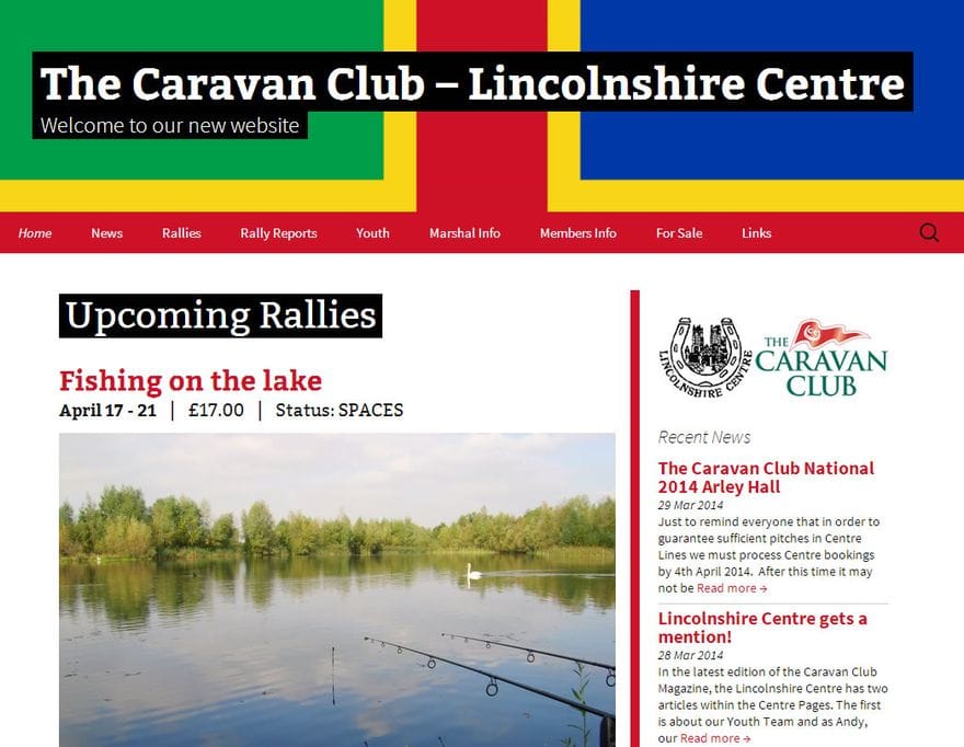 The Caravan Club - Lincolnshire Centre Homepage